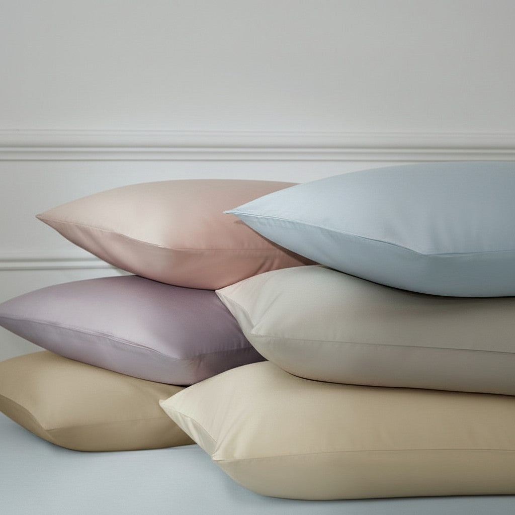 330 Thread Count Long-Staple Cotton Sateen Pillowcase– Blue Collection