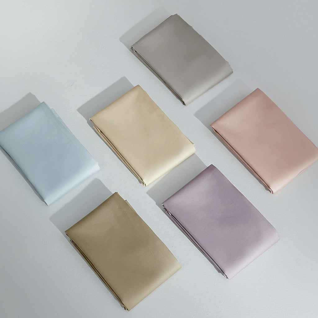 330 Thread Count Long-Staple Cotton Sateen Pillowcase– Blue Collection