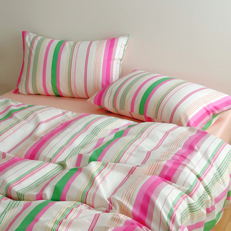 Blush Rainbow: 40s Cotton Twill Duvet Cover (Grand Size Outlet)