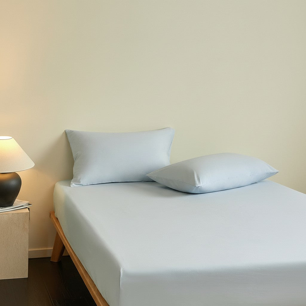 300TC Washed Cotton Fitted Sheet