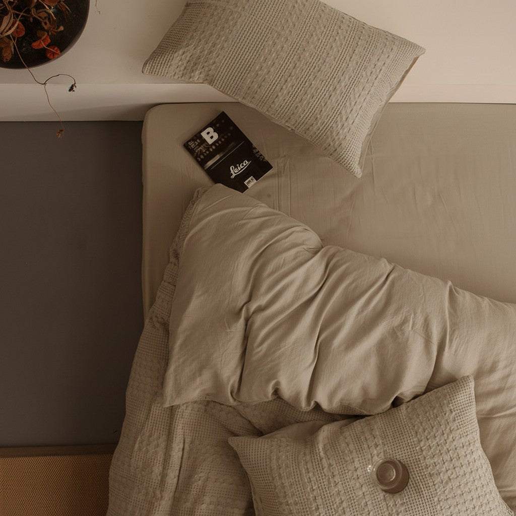 40s Cotton Waffle 4-Piece Bedding Set