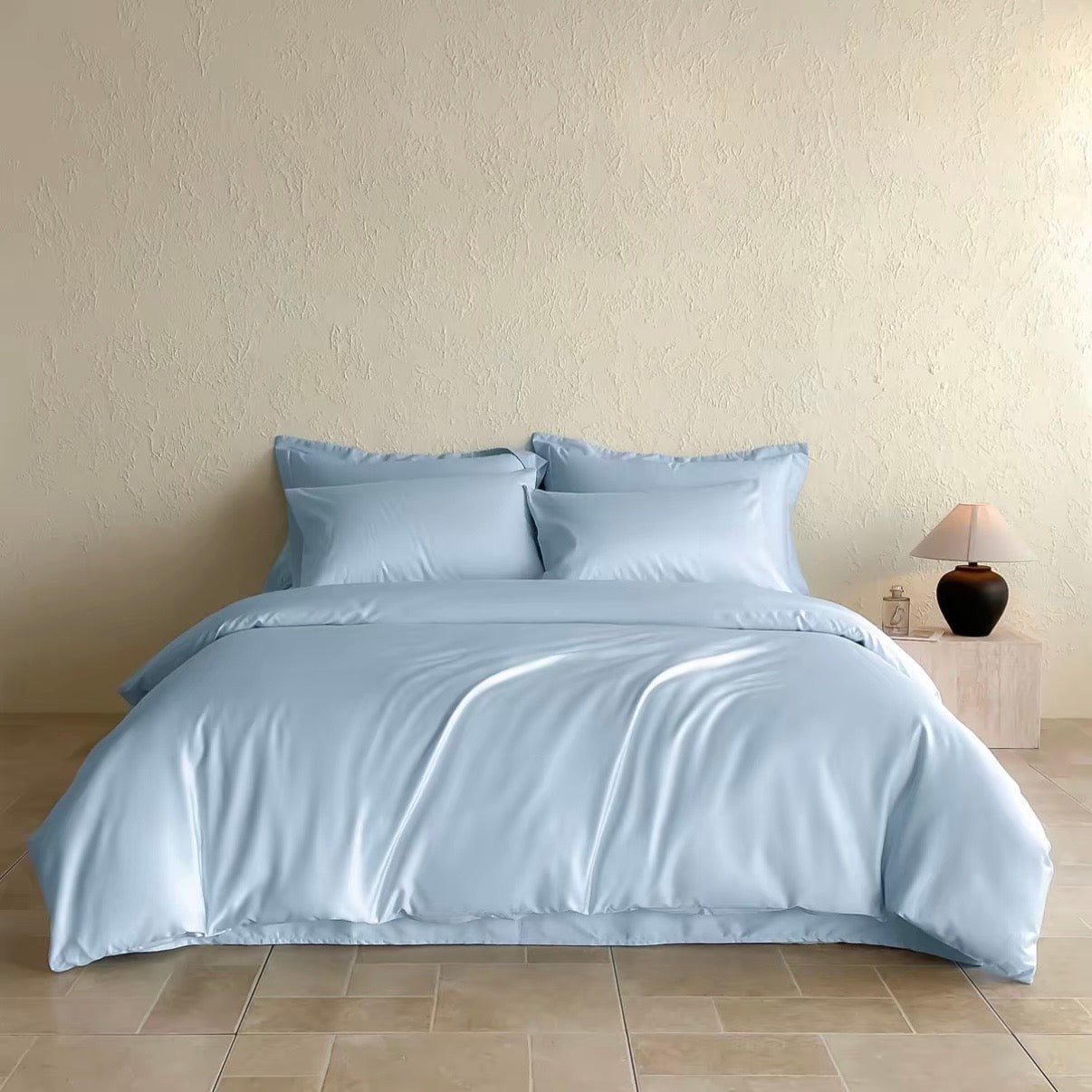 400TC Sateen Smooth Double-Twisted Long-Staple Cotton Duvet Cover