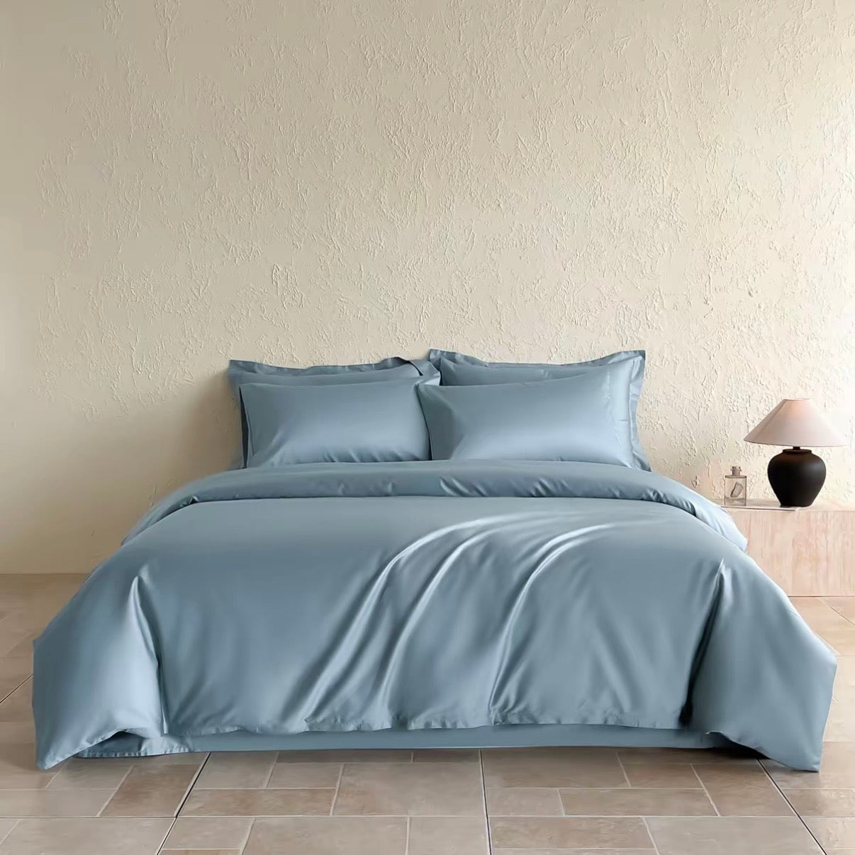 400TC Sateen Smooth Double-Twisted Long-Staple Cotton Duvet Cover