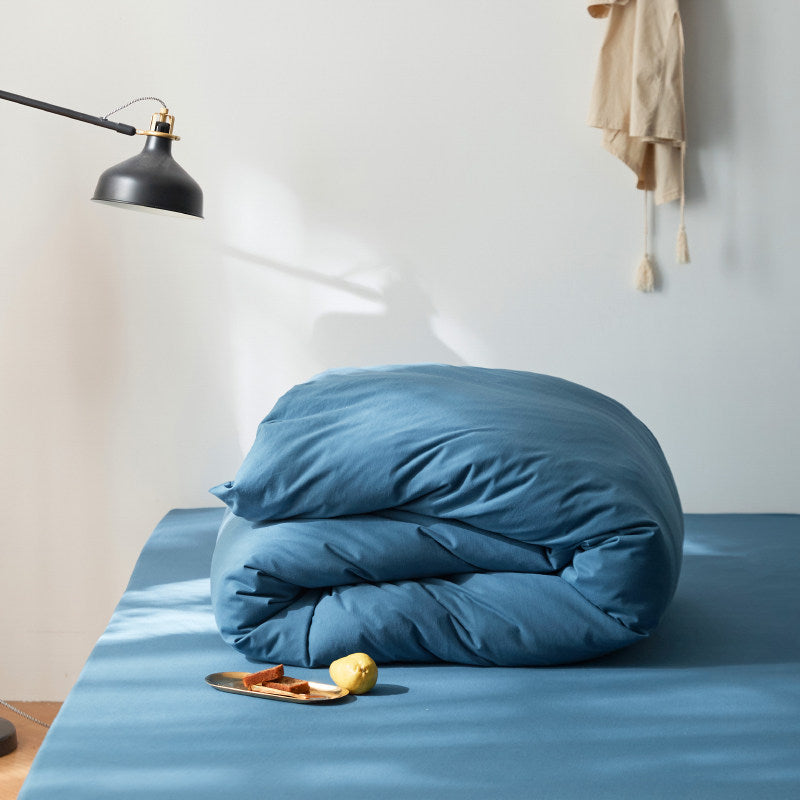 Plain Cotton Jersey Duvet Cover Set