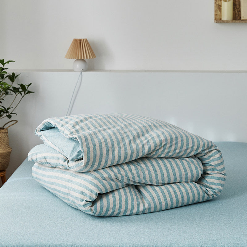 Classic Stripe Cotton Jersey Duvet Cover