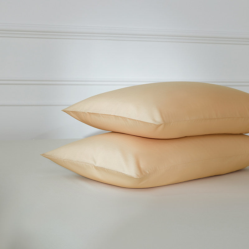 330 Thread Count Long-Staple Cotton Sateen Pillowcase – Beige Collection