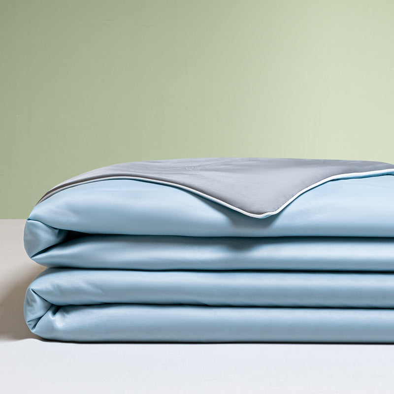 Coverless Ice Silk Cooling Quilt: Reversible Duet (Grand Size Outlet)