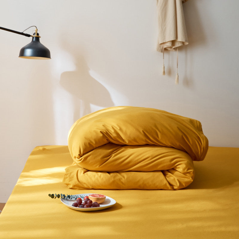 Plain Cotton Jersey Duvet Cover Set