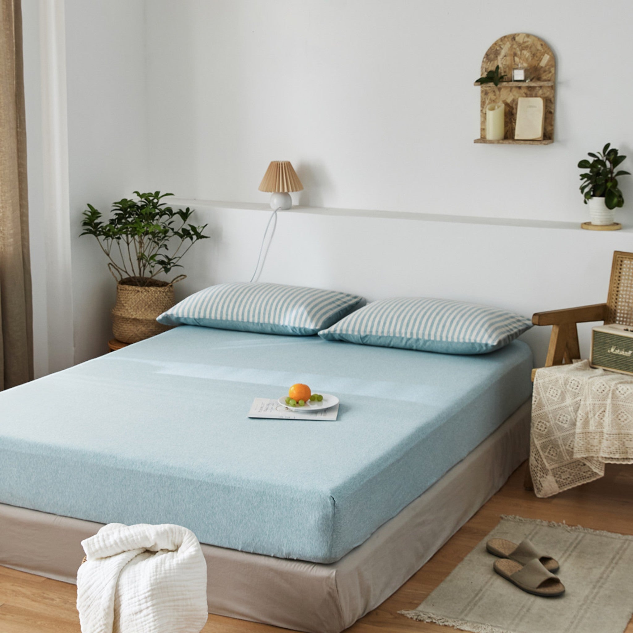 Plain Cotton Jersey Fitted Sheet