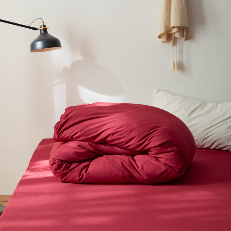 Plain Cotton Jersey Duvet Cover Set