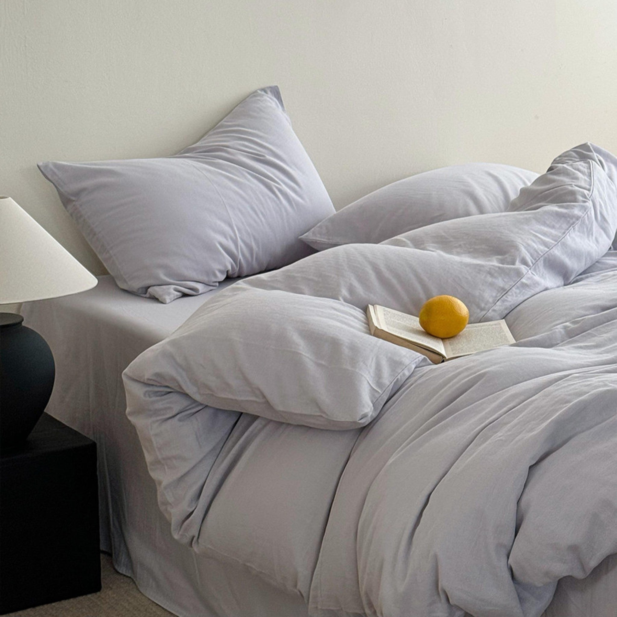 40s Yarn-Dyed Jacquard Double Gauze Duvet Cover