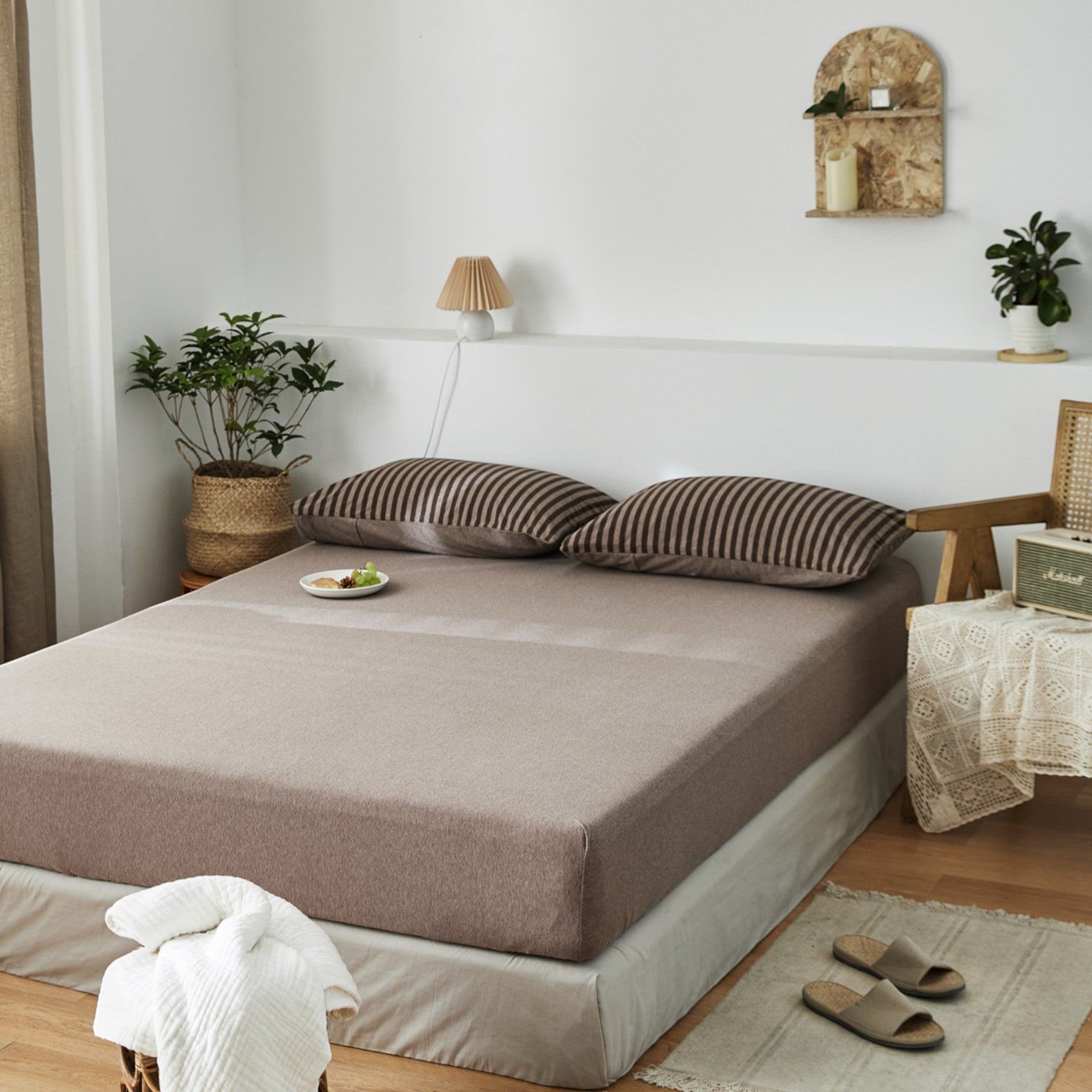 Plain Cotton Jersey Fitted Sheet