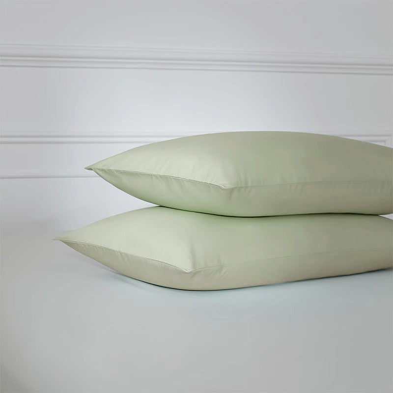 330 Thread Count Long-Staple Cotton Sateen Pillowcase– Green Collection