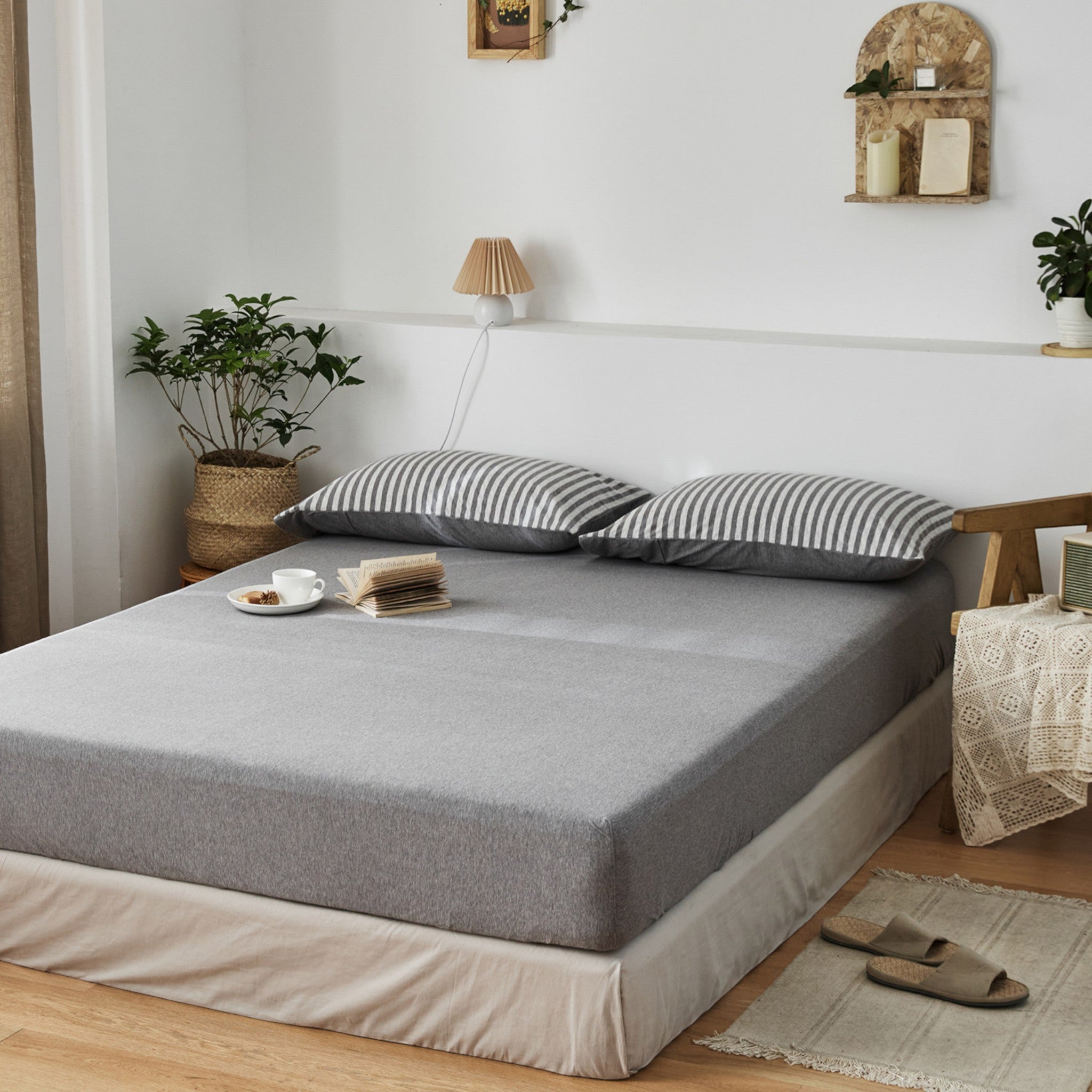 Plain Cotton Jersey Fitted Sheet