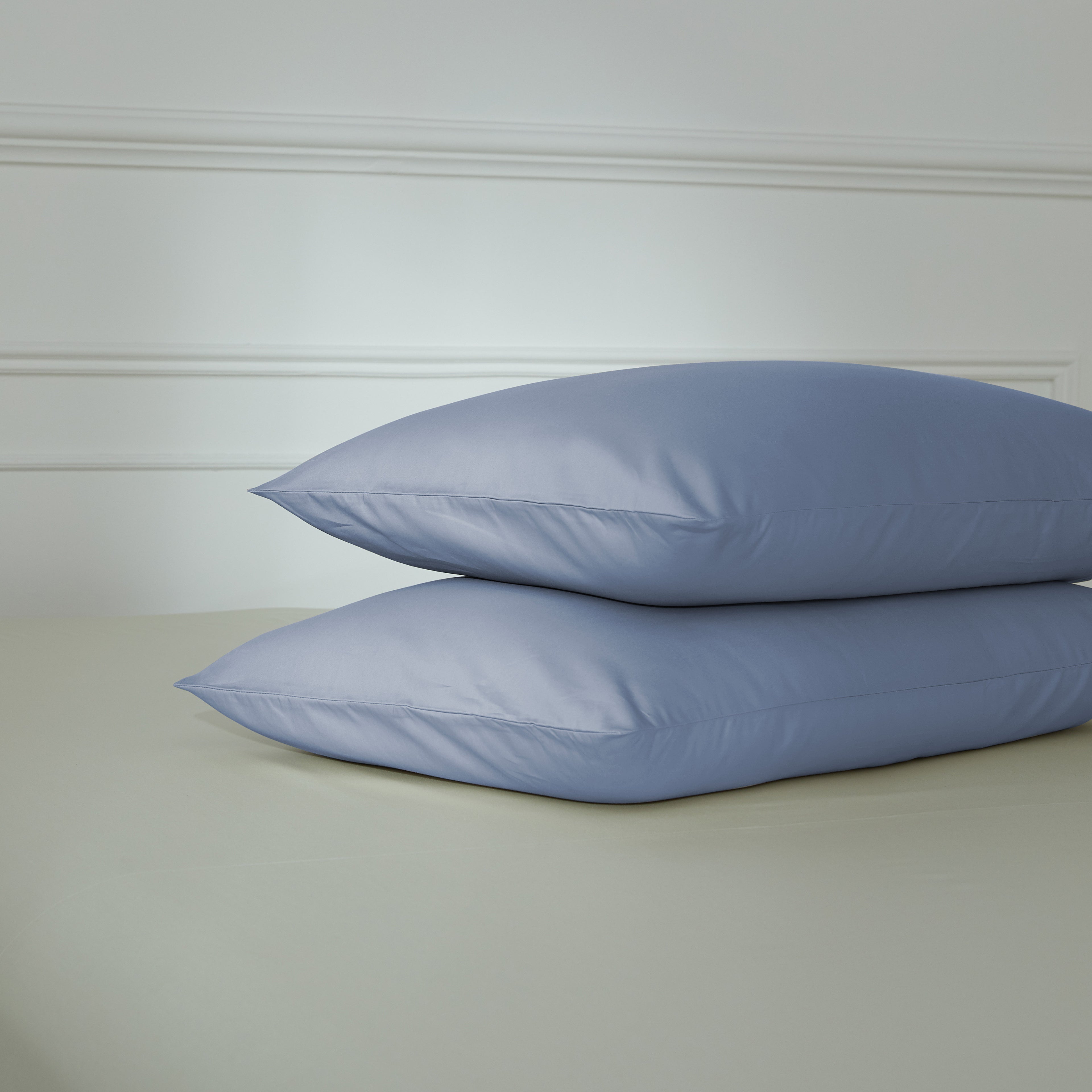 330 Thread Count Long-Staple Cotton Sateen Pillowcase– Blue Collection