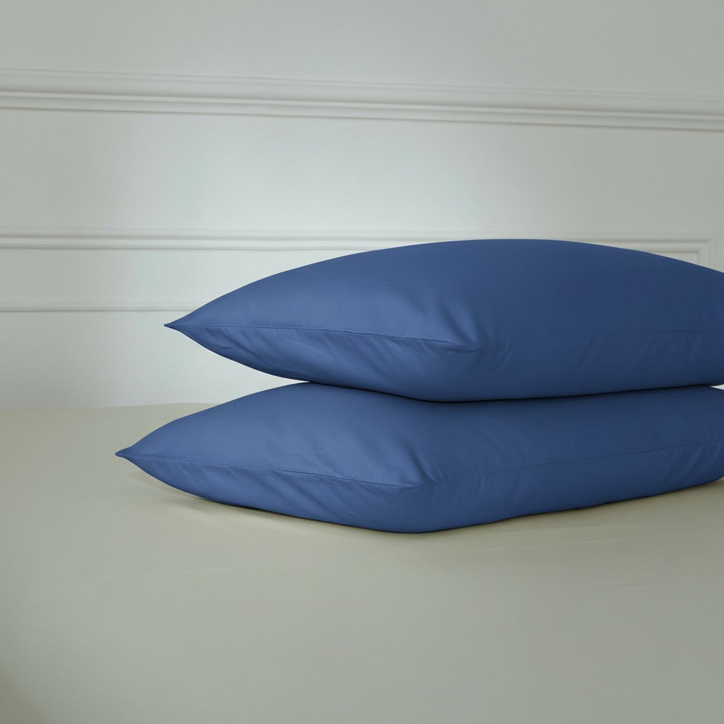 330 Thread Count Long-Staple Cotton Sateen Pillowcase– Blue Collection