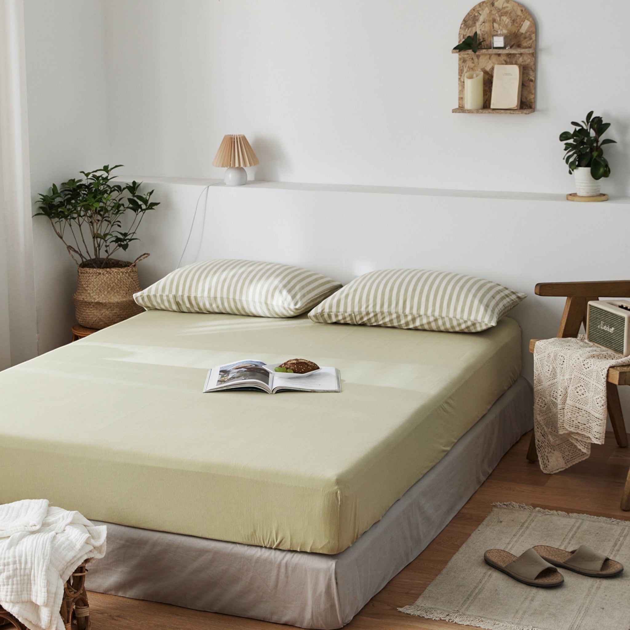 Plain Cotton Jersey Fitted Sheet