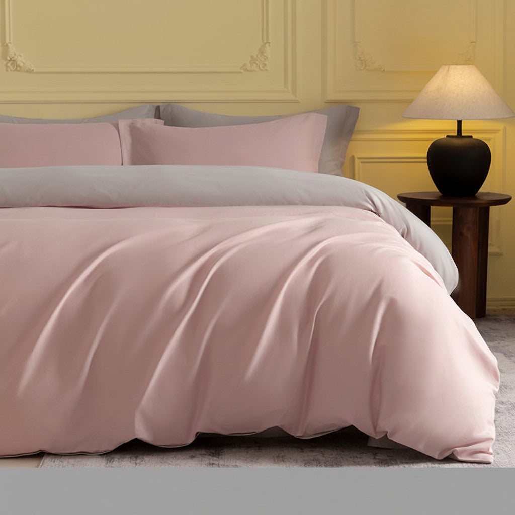 1000TC Luxury Double-Brushed Two-Tone Fitted Suite: Includes Complimentary Mulberry Silk Insert