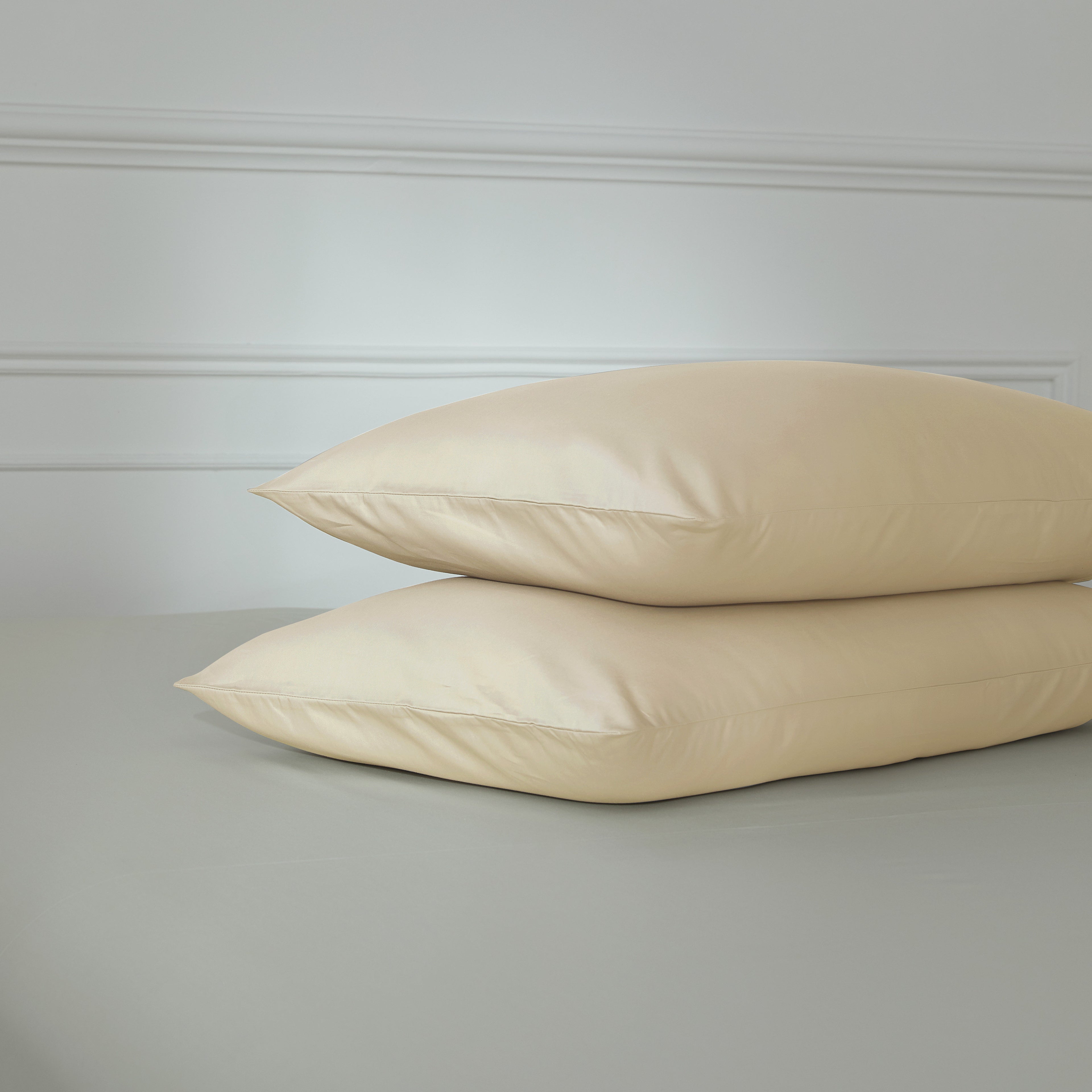 330 Thread Count Long-Staple Cotton Sateen Pillowcase – Beige Collection