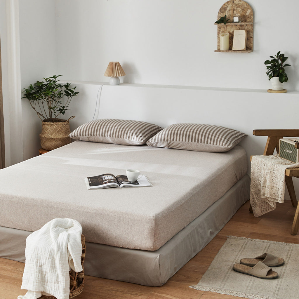 Plain Cotton Jersey Fitted Sheet