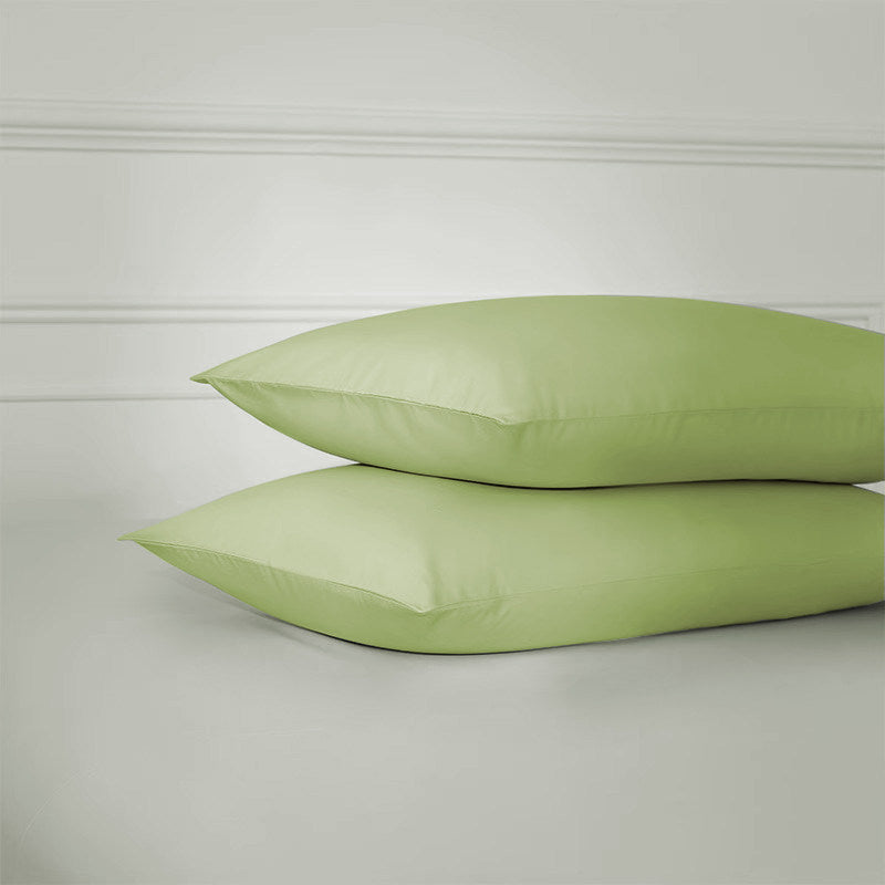330 Thread Count Long-Staple Cotton Sateen Pillowcase– Green Collection