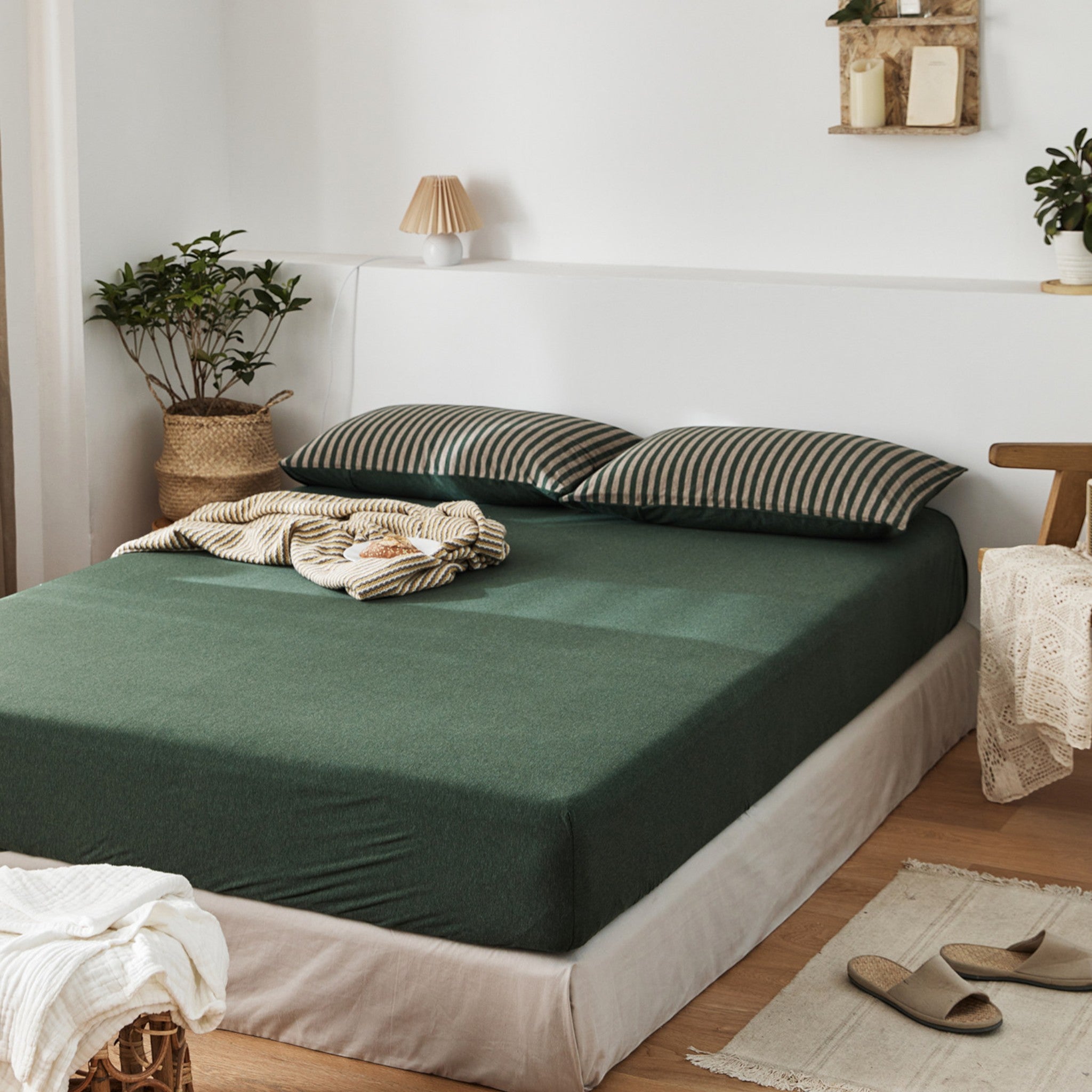 Plain Cotton Jersey Fitted Sheet