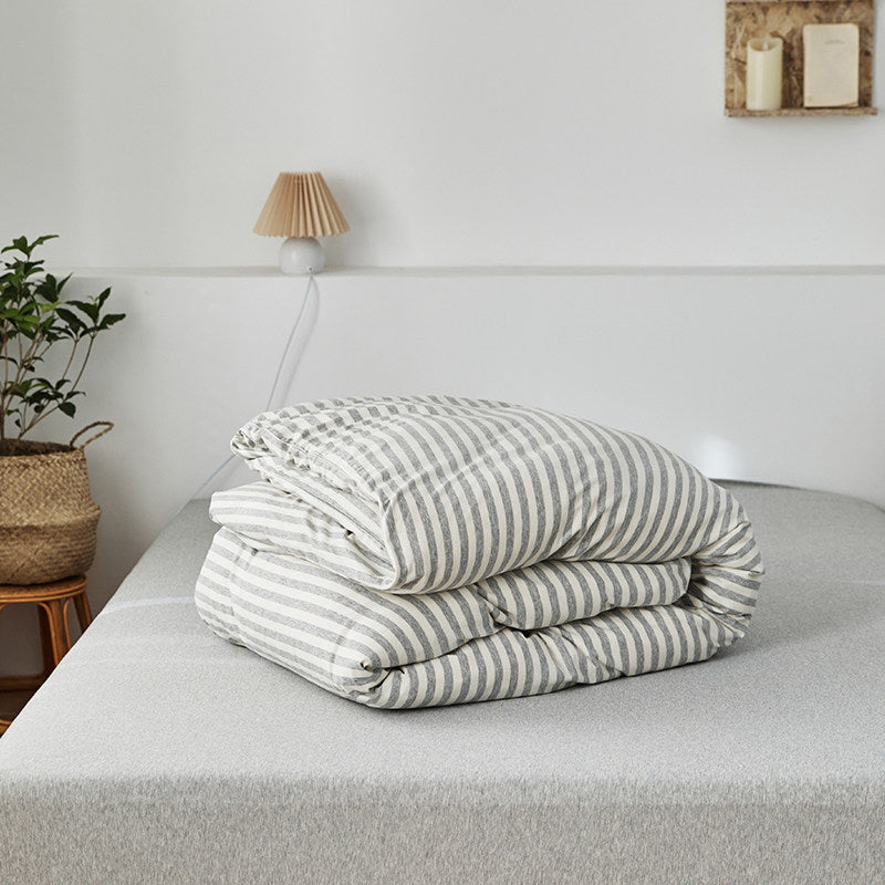 Classic Stripe Cotton Jersey Duvet Cover