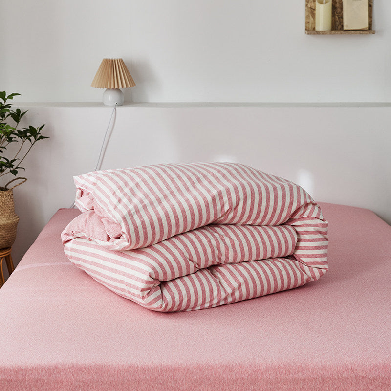 Classic Stripe Cotton Jersey Duvet Cover