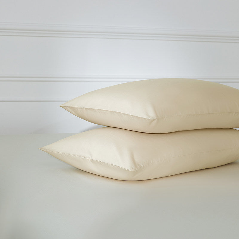 330 Thread Count Long-Staple Cotton Sateen Pillowcase – Beige Collection