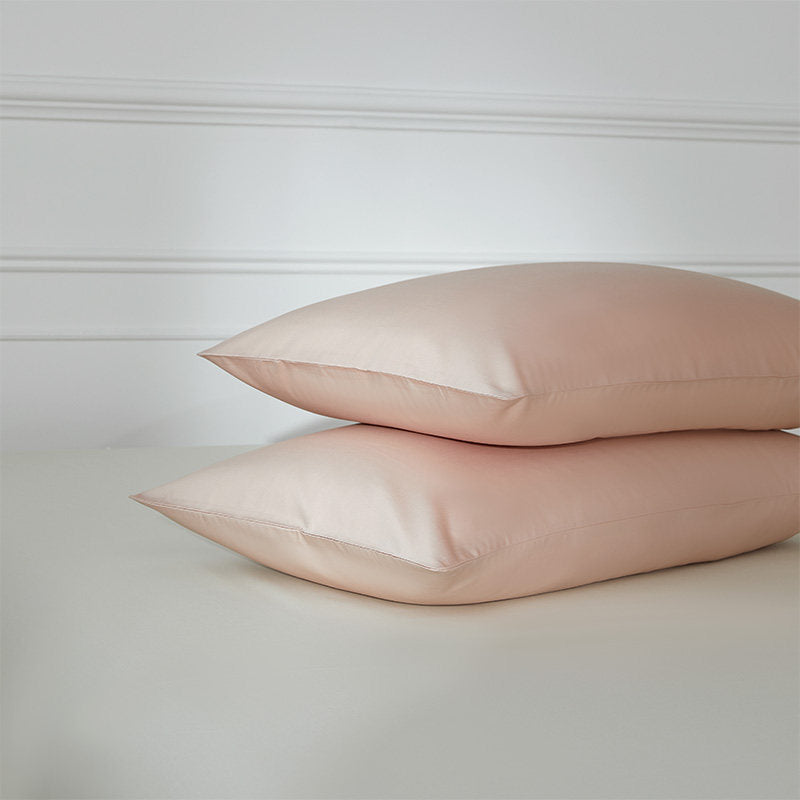 330 Thread Count Long-Staple Cotton Sateen Pillowcase – Pink Collection