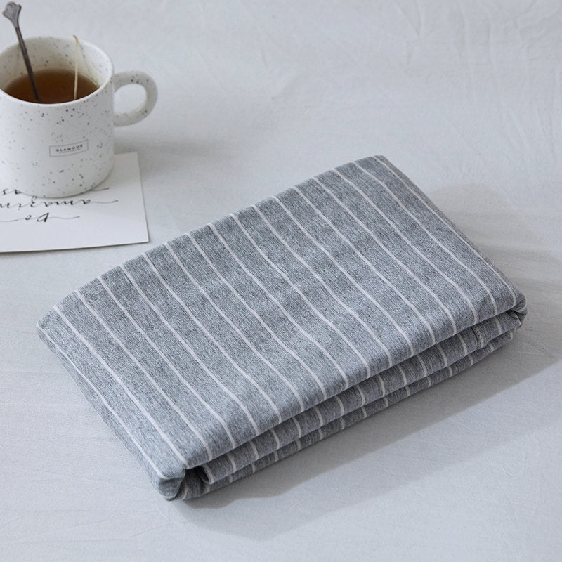 Fine Stripe Cotton Jersey Pillowcase