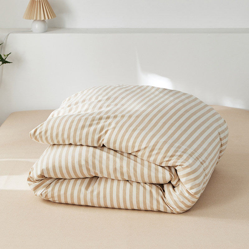 Classic Stripe Cotton Jersey Duvet Cover