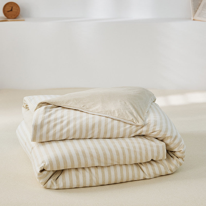 Classic Stripe Cotton Jersey Duvet Cover