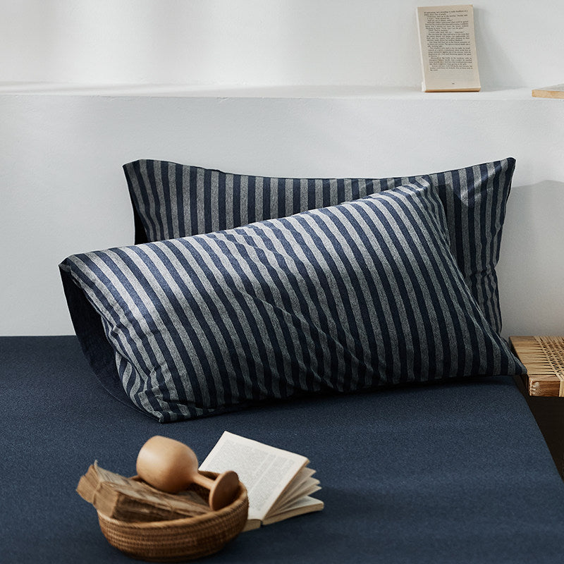 Classic Stripe Cotton Jersey Pillowcase