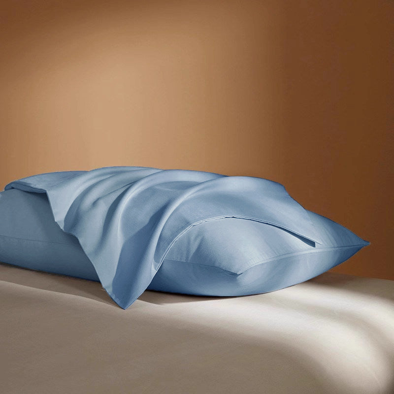 330 Thread Count Long-Staple Cotton Sateen Pillowcase– Blue Collection