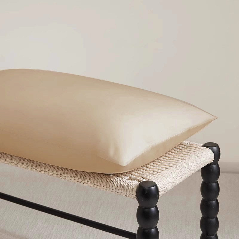 330 Thread Count Long-Staple Cotton Sateen Pillowcase – Beige Collection