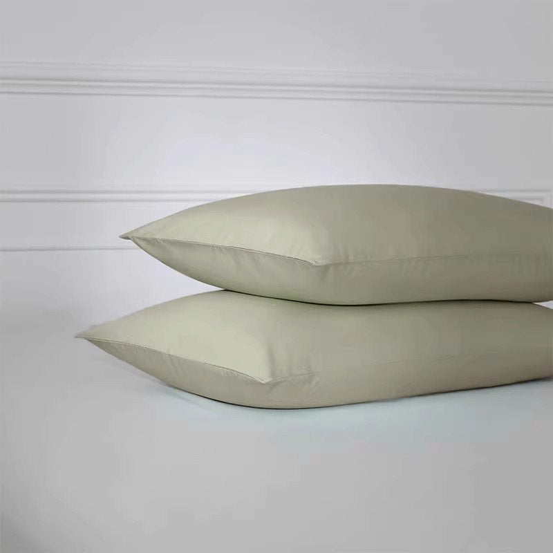 330 Thread Count Long-Staple Cotton Sateen Pillowcase– Green Collection
